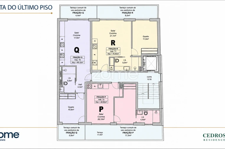 Apartamento T1 para Venda em Ramalde Planta 1
