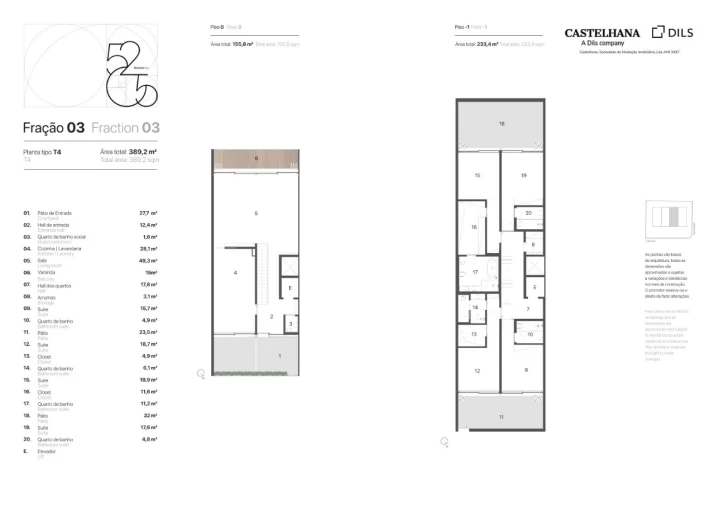 Apartamento T4 para Venda em Aldoar, Foz do Douro e Nevogilde Planta 1