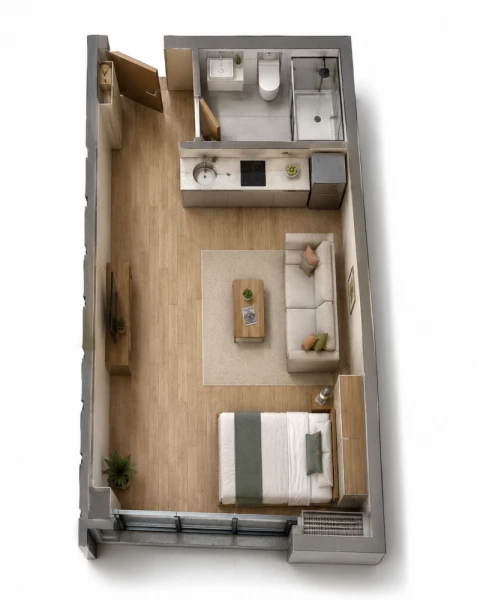 Apartamento T0 para Venda em Mafamude e Vilar do Paraíso