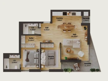 Apartamento T2 para Venda em Glória e Vera Cruz