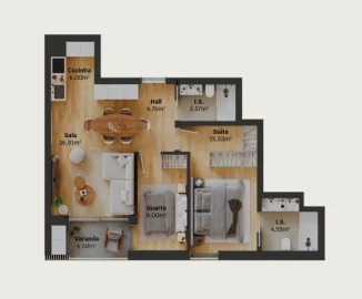 Apartamento T2 para Venda em Glória e Vera Cruz