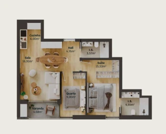 Apartamento T2 para Venda em Glória e Vera Cruz
