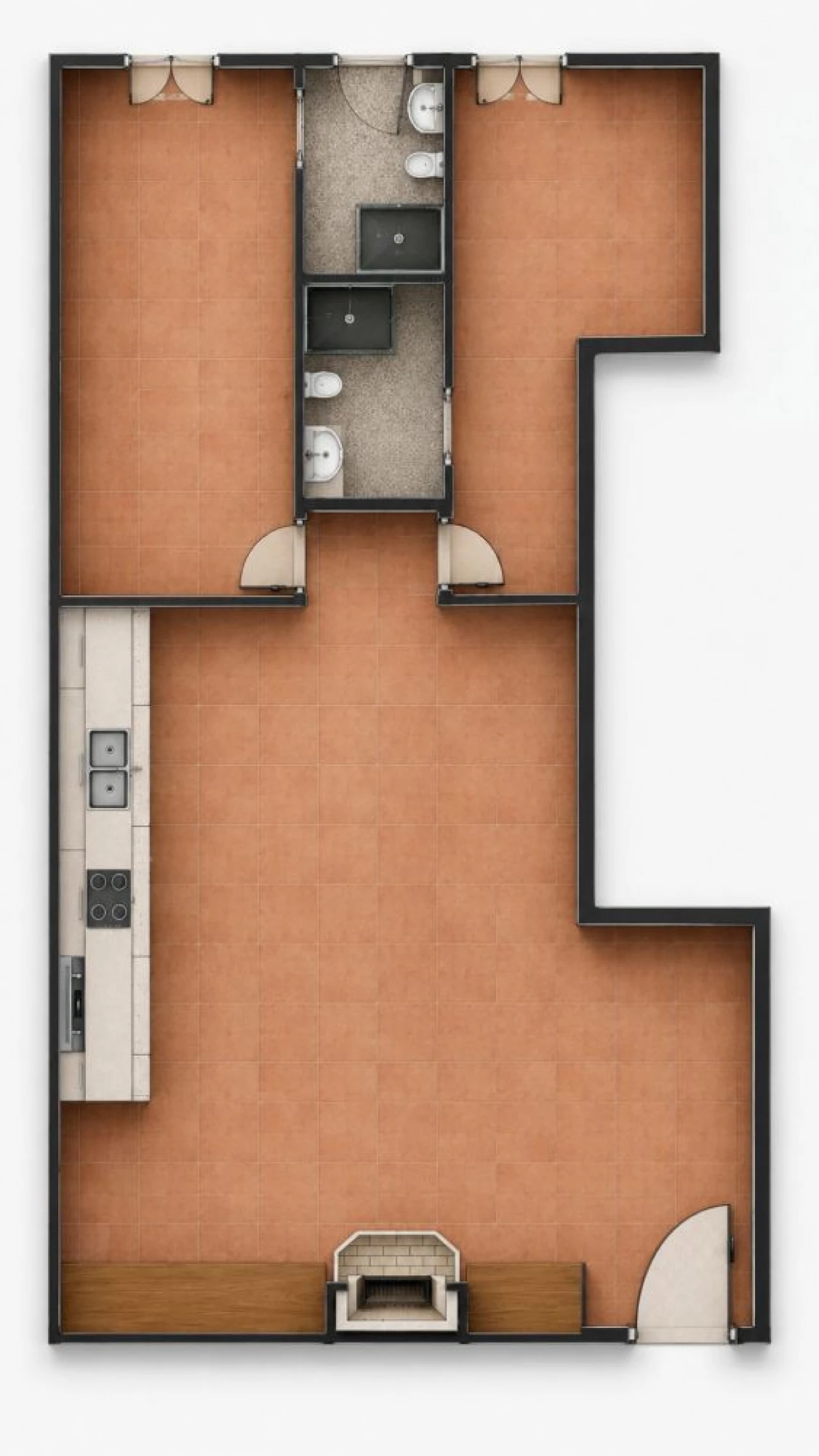 Apartamento T2 para Venda em Nossa Senhora da Conceição, São Brás dos Matos, Juromenha Planta 2