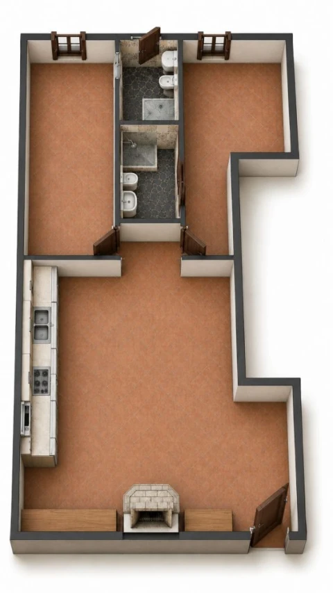 Apartamento T2 para Venda em Nossa Senhora da Conceição, São Brás dos Matos, Juromenha