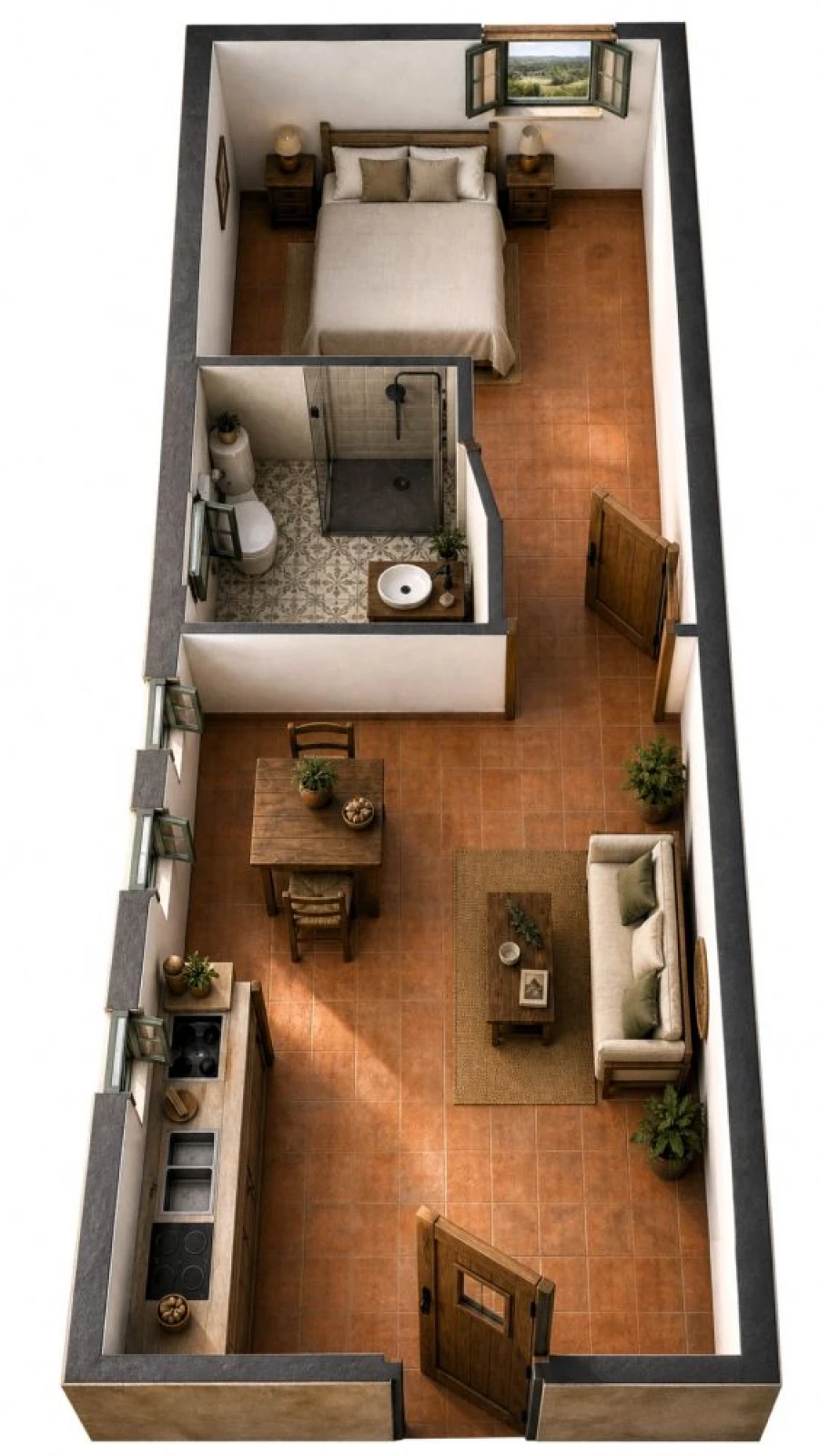 Apartamento T1 para Venda em Nossa Senhora da Conceição, São Brás dos Matos, Juromenha Planta 2