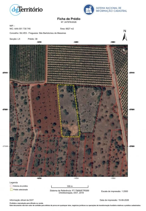 Terreno para Venda em São Bartolomeu de Messines