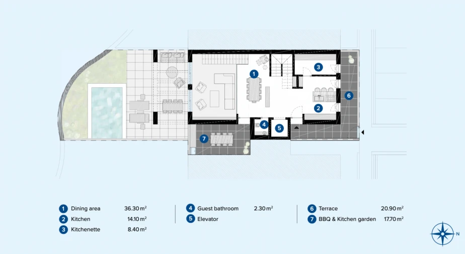Moradia T4 para Venda em Santa Barbara de Nexe Planta 2