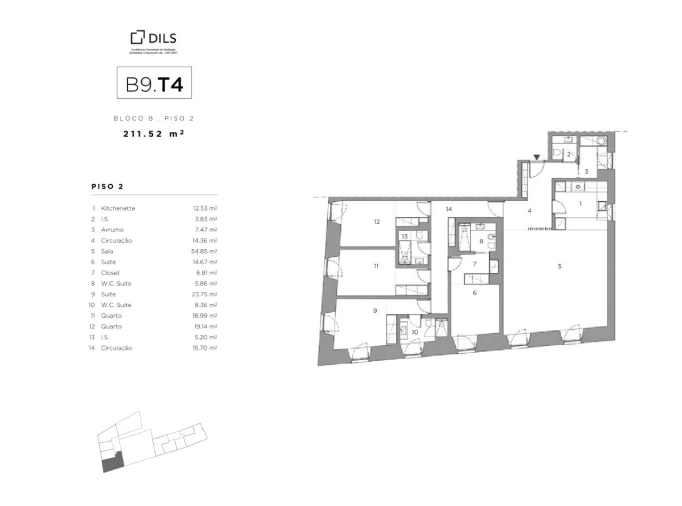 Apartamento T4 para Venda em Belém Planta 1