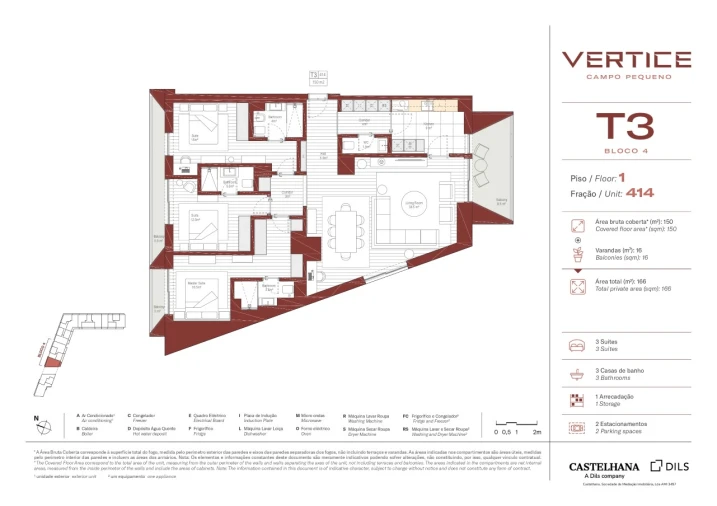 Apartamento T3 para Venda em Areeiro Planta 1