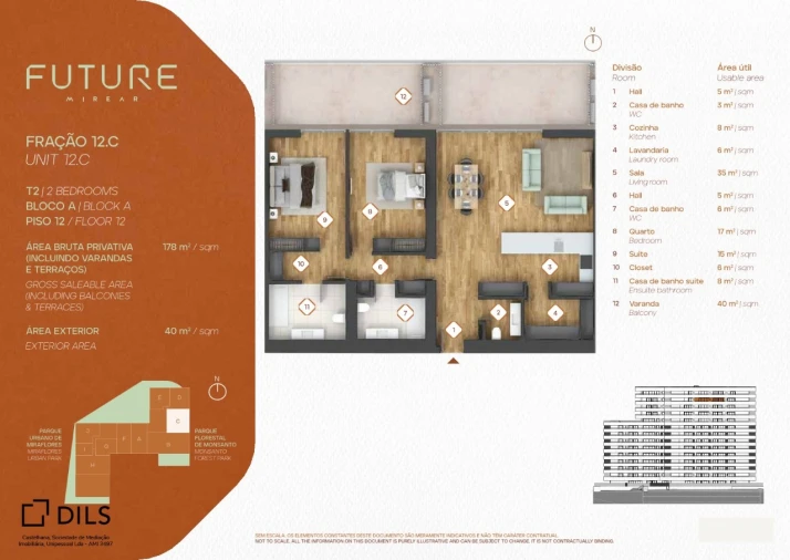 Apartamento T2 para Venda em Algés, Linda-A-Velha e Cruz Quebrada-Dafundo Planta 1