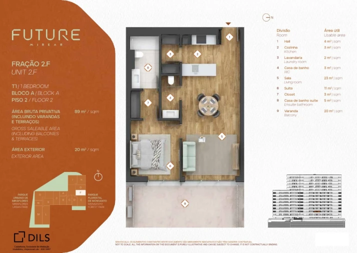 Apartamento T1 para Venda em Algés, Linda-A-Velha e Cruz Quebrada-Dafundo Planta 1