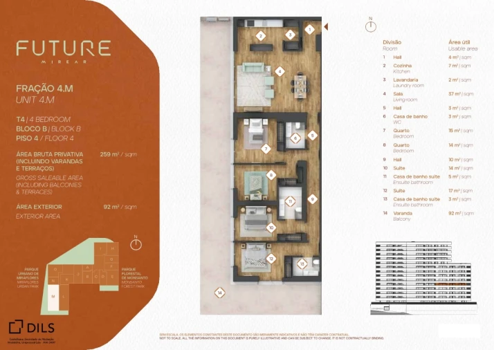 Apartamento T4 para Venda em Algés, Linda-A-Velha e Cruz Quebrada-Dafundo Planta 1