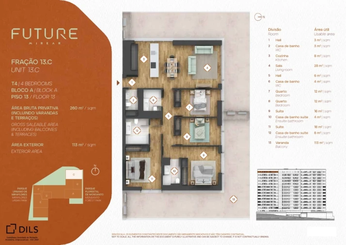 Apartamento T4 para Venda em Algés, Linda-A-Velha e Cruz Quebrada-Dafundo Planta 1