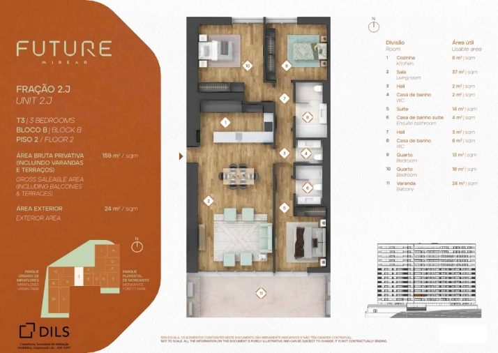 Apartamento T3 para Venda em Algés, Linda-A-Velha e Cruz Quebrada-Dafundo Planta 1