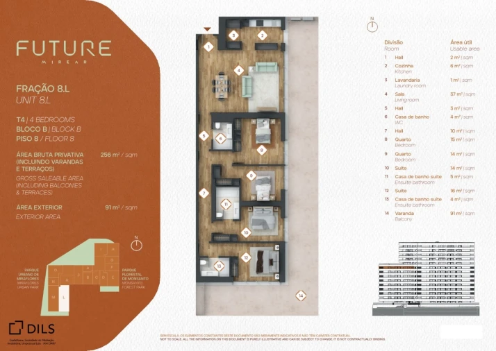 Apartamento T4 para Venda em Algés, Linda-A-Velha e Cruz Quebrada-Dafundo Planta 1