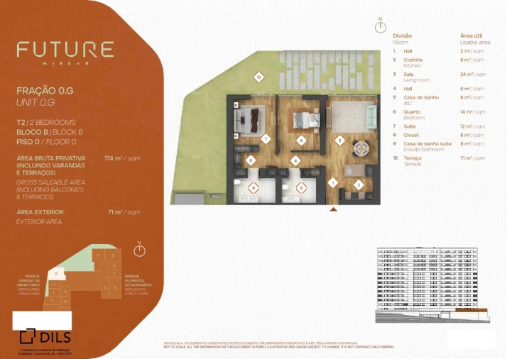 Apartamento T2 para Venda em Algés, Linda-A-Velha e Cruz Quebrada-Dafundo Planta 1