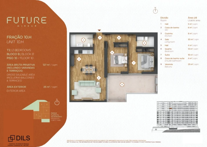 Apartamento T2 para Venda em Algés, Linda-A-Velha e Cruz Quebrada-Dafundo Planta 1