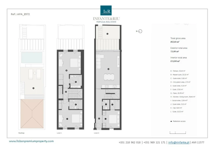 Moradia T3 para Venda em Tavira (Santa Maria e Santiago) Planta 1