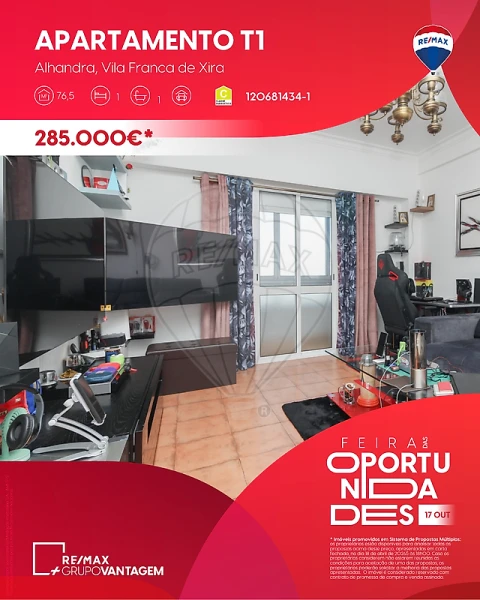 Apartamento T1 para Venda em Alhandra, São João dos Montes e Calhandriz
