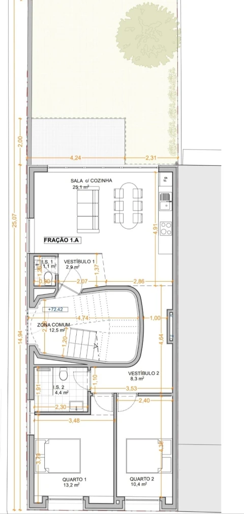 Apartamento T2 para Venda em Ramalde