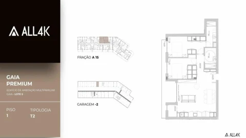 Apartamento T2 para Venda em Oliveira do Douro