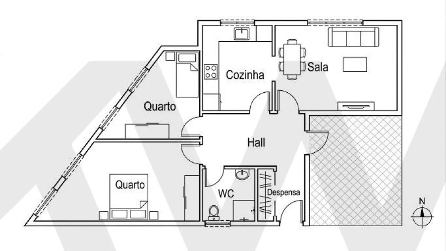 Apartamento T2 para Venda em Cabeça Santa Foto 38