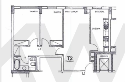 Apartamento T2 para Arrendamento em Lumiar