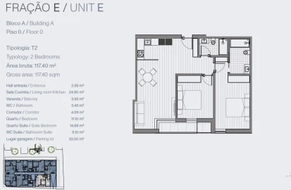 Apartamento T2 para Venda em Glória e Vera Cruz