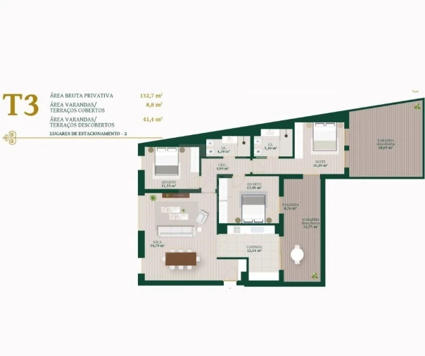 Apartamento T3 para Venda em Santo António Foto 16