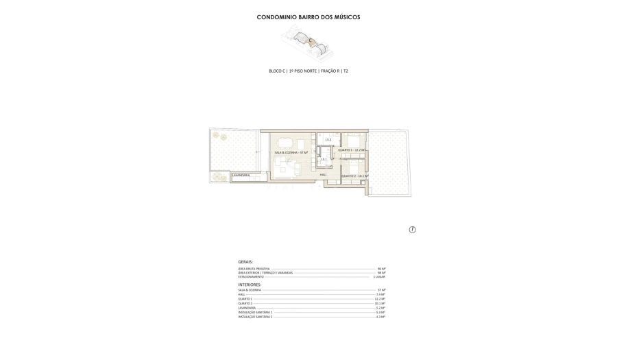 Apartamento T2 para Venda em Lordelo do Ouro e Massarelos Planta 1