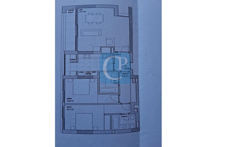 Apartamento T2 para Arrendamento em Ramalde Planta 1