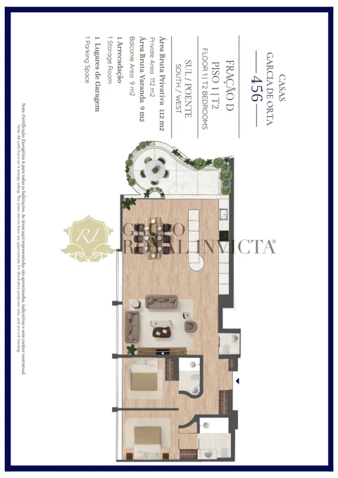 Apartamento T2 para Venda em Aldoar, Foz do Douro e Nevogilde