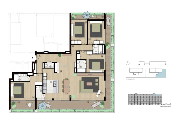 Apartamento T4 para Venda em Matosinhos e Leça da Palmeira Planta 1