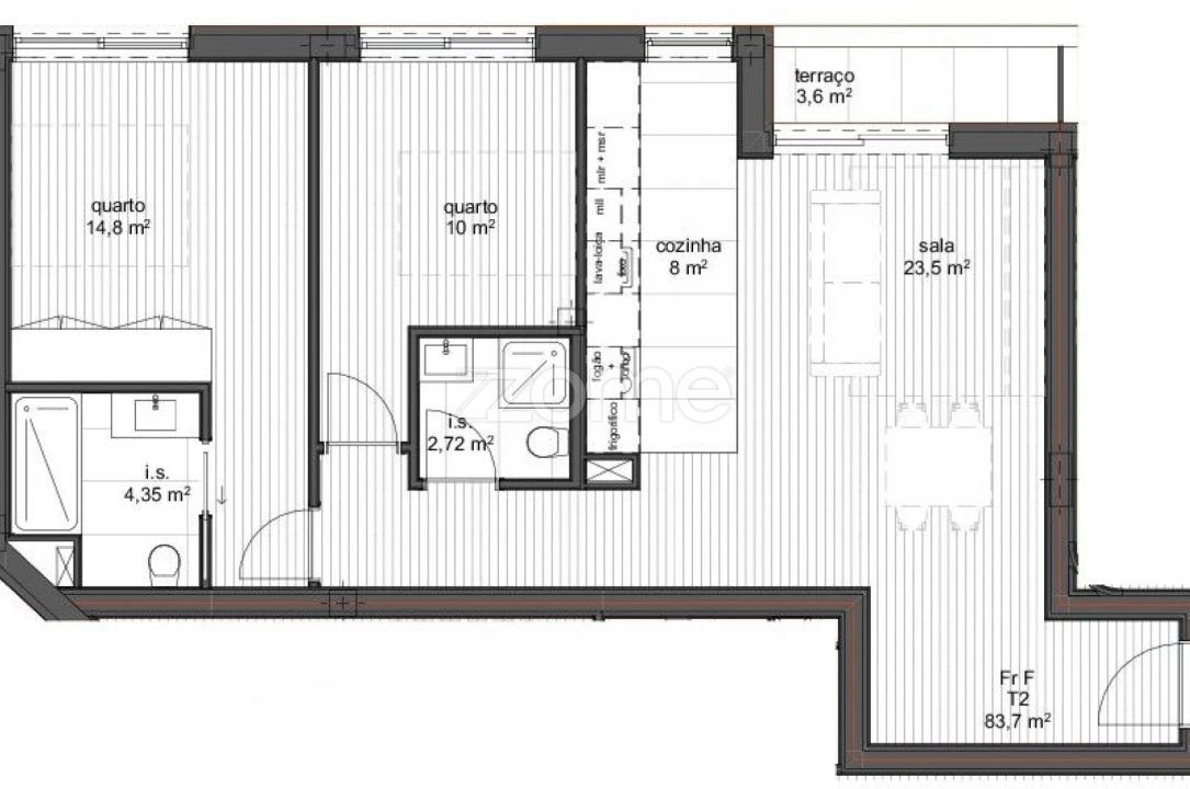 Apartamento T2 para Venda em Ramalde Foto 8