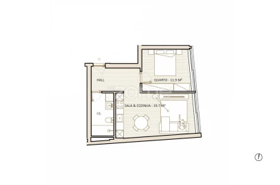 Apartamento T1 para Venda em Lordelo do Ouro e Massarelos