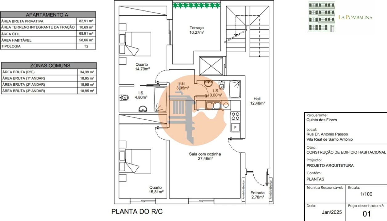 Apartamento T2 para Venda em Vila Real de Santo Antonio Foto 11