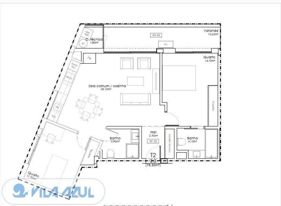 Apartamento T2 para Venda em Gulpilhares e Valadares Foto 15