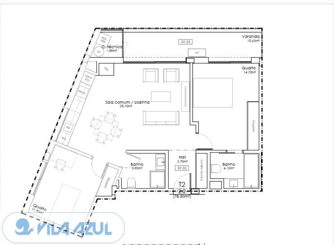 Apartamento T2 para Venda em Gulpilhares e Valadares Foto 15