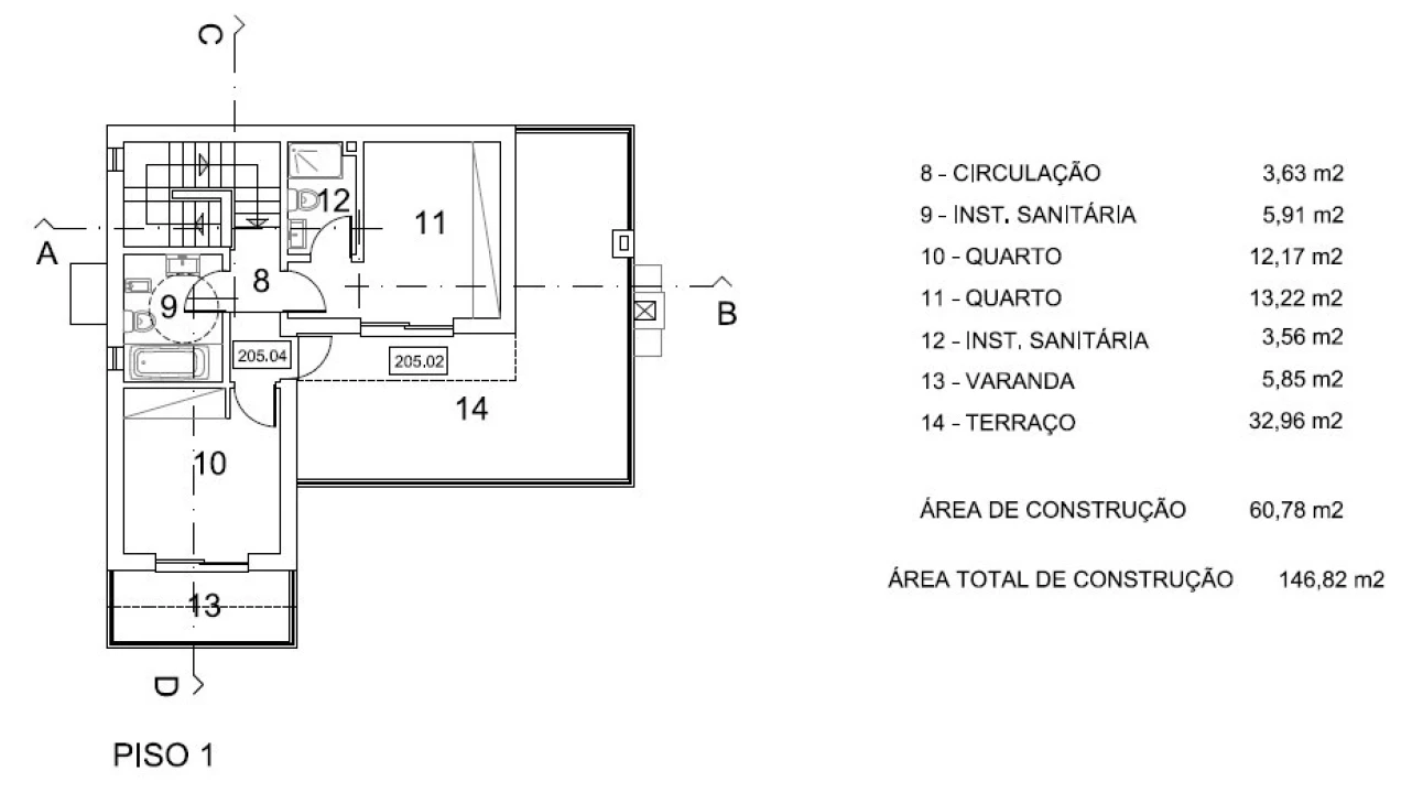 Moradia T3 para Venda em Loule (São Sebastião) Planta 4