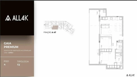 Apartamento T2 para Venda em Oliveira do Douro