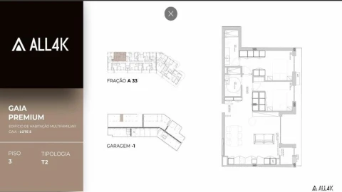 Apartamento T2 para Venda em Oliveira do Douro