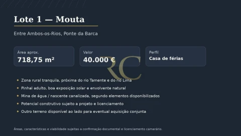 Terreno para Venda em Entre Ambos-Os-Rios, Ermida e Germil