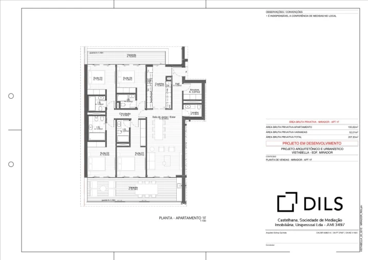 Apartamento T4 para Venda em Oeiras e São Julião da Barra, Paço de Arcos e Caxias Planta 1