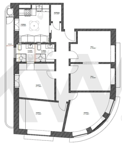 Apartamento T3 para Venda em Arroios