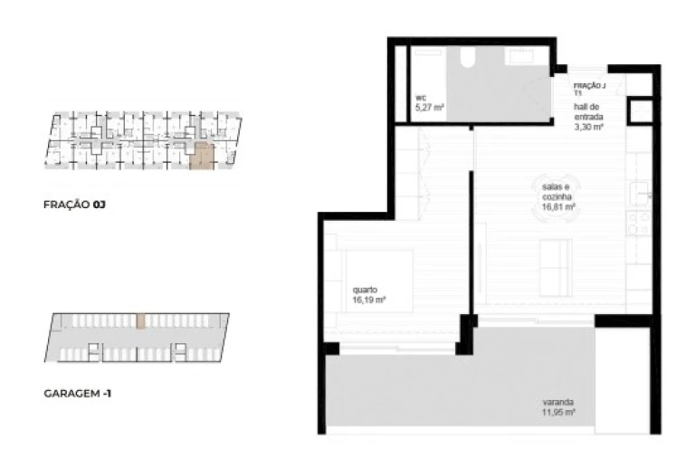 Apartamento T1 para Venda em Vila Nova de Cerveira e Lovelhe Planta 1