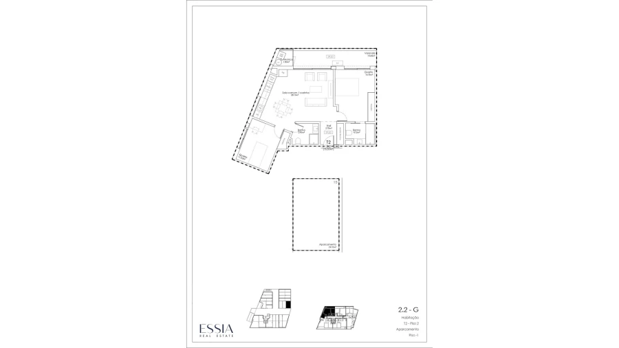 Apartamento T2 para Venda em Gulpilhares e Valadares Planta 1