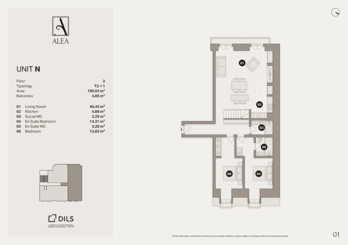 Apartamento T2 para Venda em Santa Maria Maior Planta 1