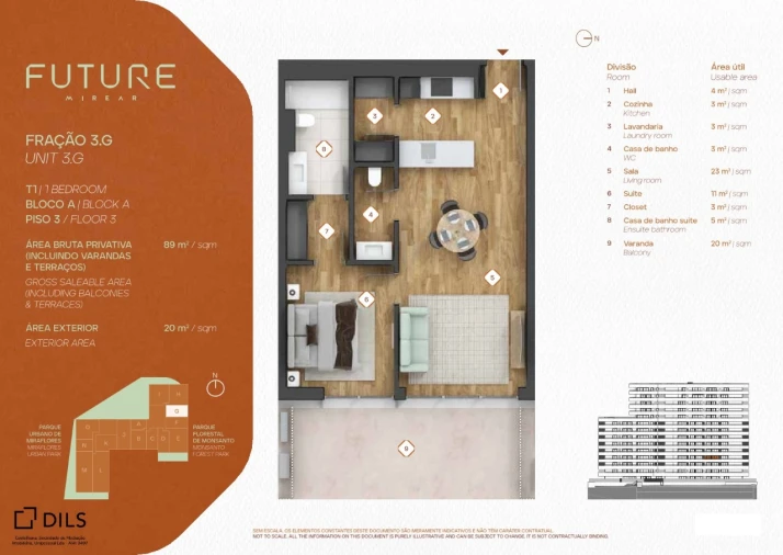 Apartamento T1 para Venda em Algés, Linda-A-Velha e Cruz Quebrada-Dafundo Planta 1