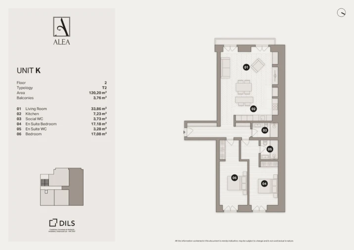 Apartamento T2 para Venda em Santa Maria Maior Planta 1