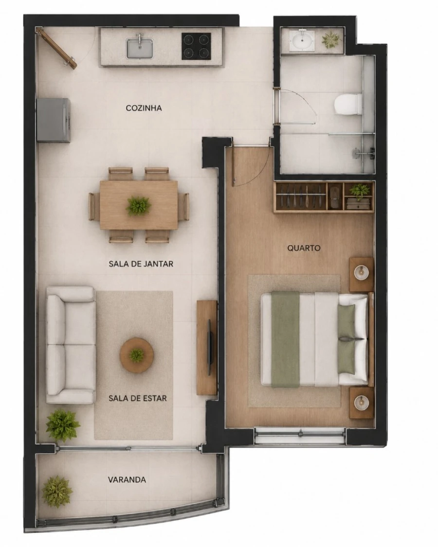 Apartamento T1 para Venda em Ericeira Planta 1